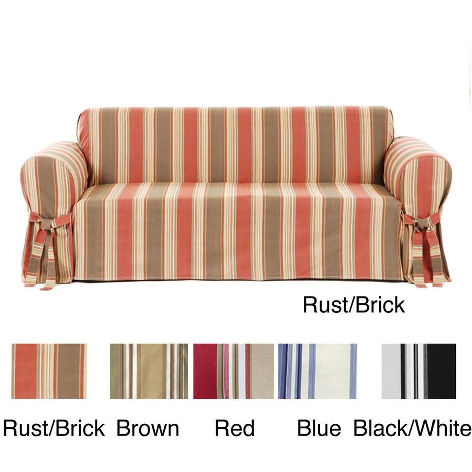 classic stripe sofa slipcover more options option 