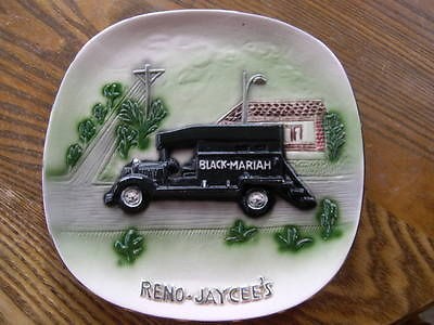 VINTAGE 1971 RENO JAYCEES BLACK MARIAH COLLECTIBLE PLATE HEIRLOOMS OF 