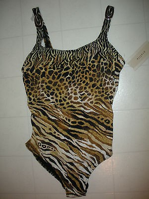 Profile by GOTTEX Savannah Scoop neck 1 Piece Swimsuit Sz 14 NWT