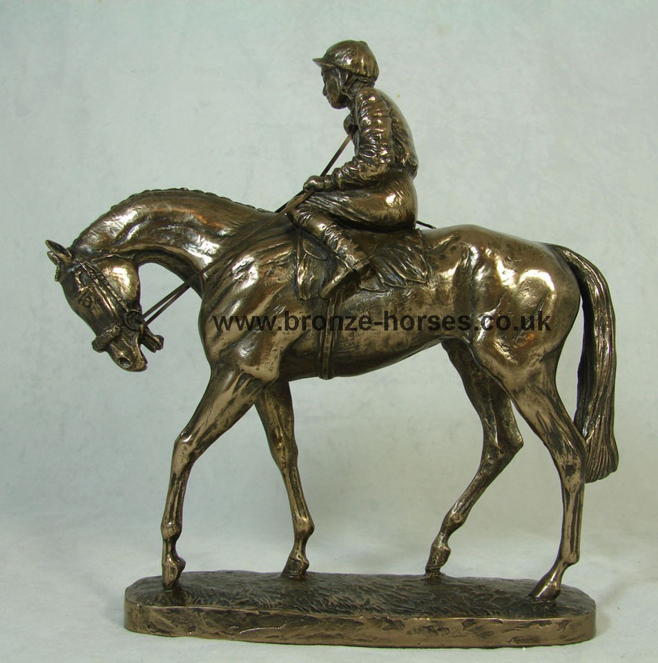 Stunning Bronze Horse Racing Sculpture DERBY DAY by DAVID GEENTY