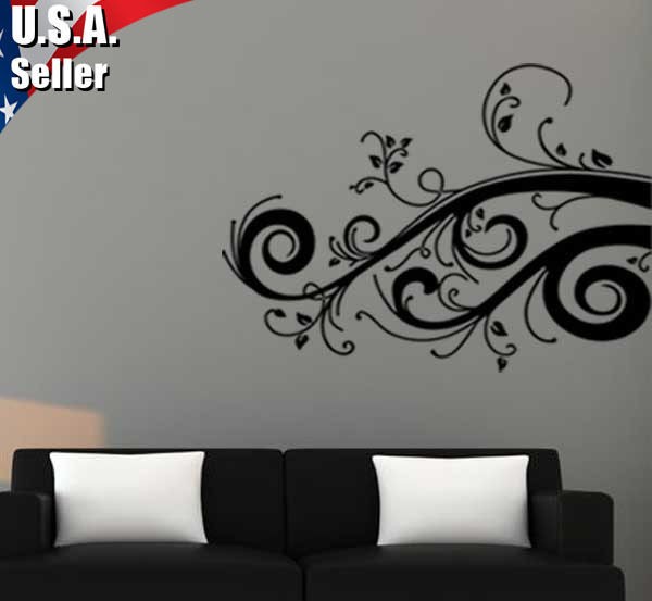 Wall Art Decor Removable Mural Vinyl Decal Sticker Paisley Floral 