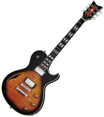 NEW SCHECTER SOLO CUSTOM DARK VINTAGE BURST ELECTRIC ACOUSTIC HYBRID 