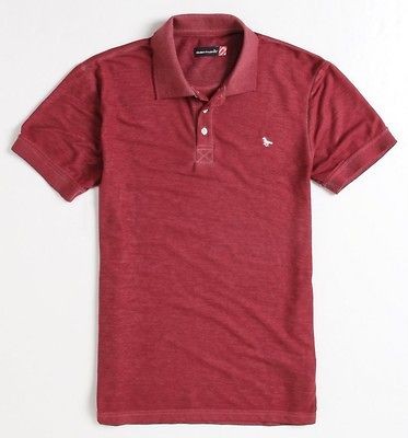 modern amusement burnout mens dark red polo shirt nwt new