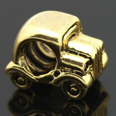 14KP Jalopy Car Silver European Charm Bead For Bracelet/Neckl​ace 