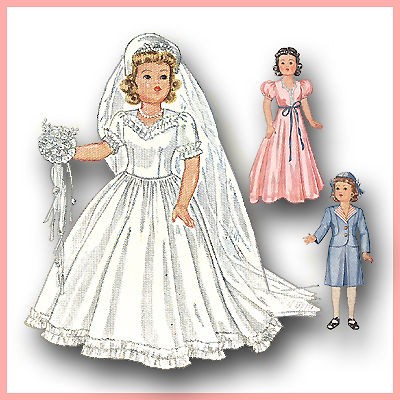 Vtg Shirley Temple Doll Clothes Dress Pattern ~ 18 19 Patsy Ann 