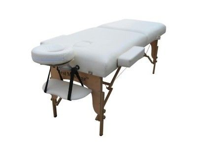 cream pu portable massage table w free carry case u1