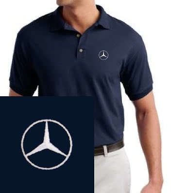 mercedes benz embroidered navy blue polo shirt more options size
