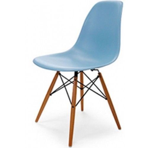 Modern New Eiffel Side Chair Wood Dowel Base   White, Black, Green 