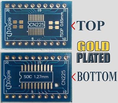   SOIC/SSOP 14/16/20 Pitch 0.65mm and 1.27mm to DIP Adapter Converter