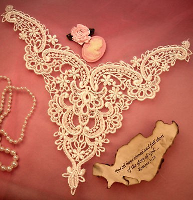   VENICE LACE YOKE COLLAR APPLIQUE 10 SEWING CRAFTS BODICE MOTIF