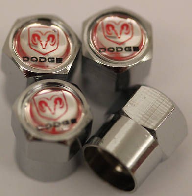 Dodge Silver Tire Valve Caps Magnum Viper Charger Ram Dart Challenger 