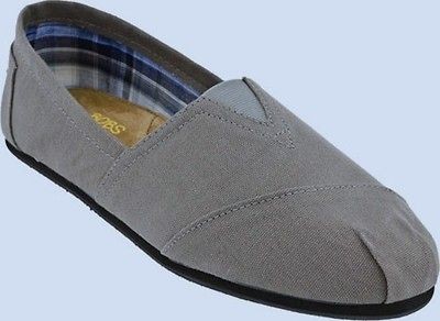 NWOB* BOBS BY SKECHERS~ MENS GRAY DRAKE CASUAL SLIP ON~ 9 M