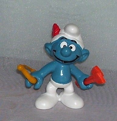 SMURFS SMURF SCHLUMPF PVC ARCHER 3 PC MOLD 20102 BULLY WEST GERMANY 