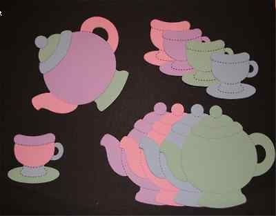 sizzix 8 teacup and teapot die cut u pick color