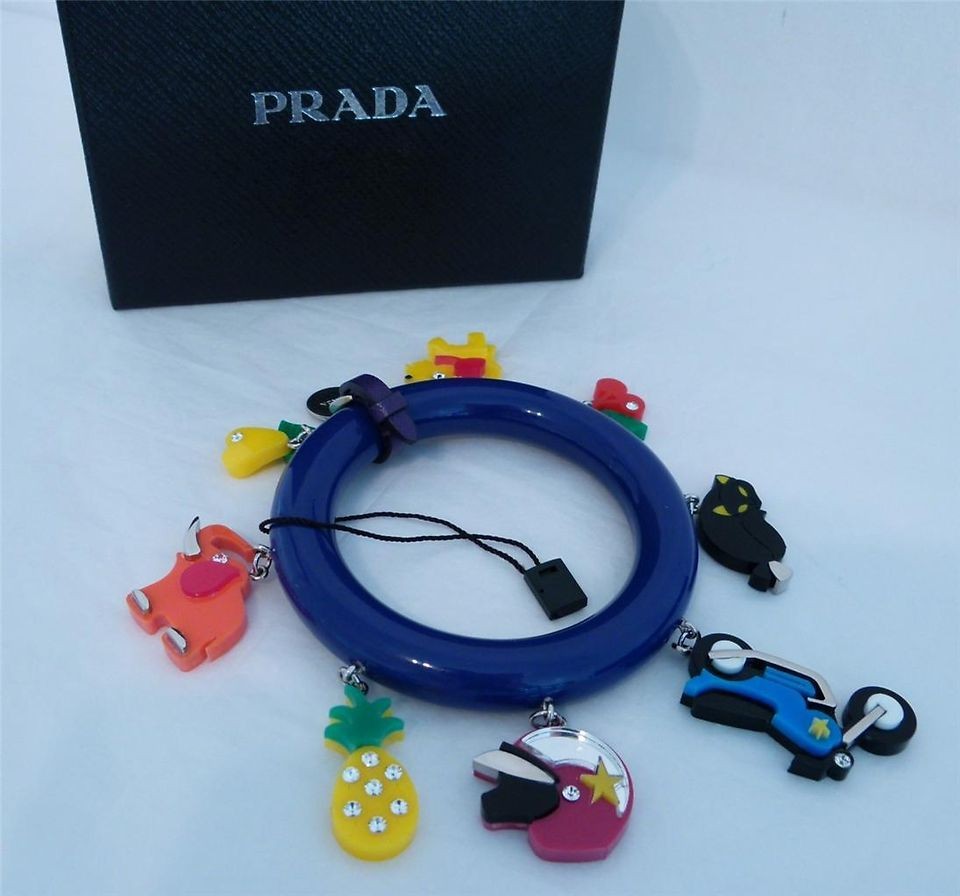 PRADA Bracelet POP CHARM BANGLE SS2011 BNIB Swarovski CRYSTAL 