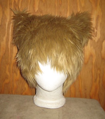 KITTY CAT EARS FUR HAT SPIRIT WOLF BEAR HALLOWEEN COSTUME COSPLAY 