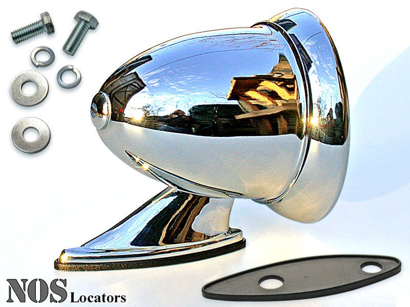 classic chrome bullet style sport mirror new mg cobra healey