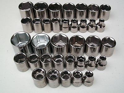 NEW Craftsman 35pc 3/8 SAE/MM Socket Wrench Set Standard/Metric 6 & 8 