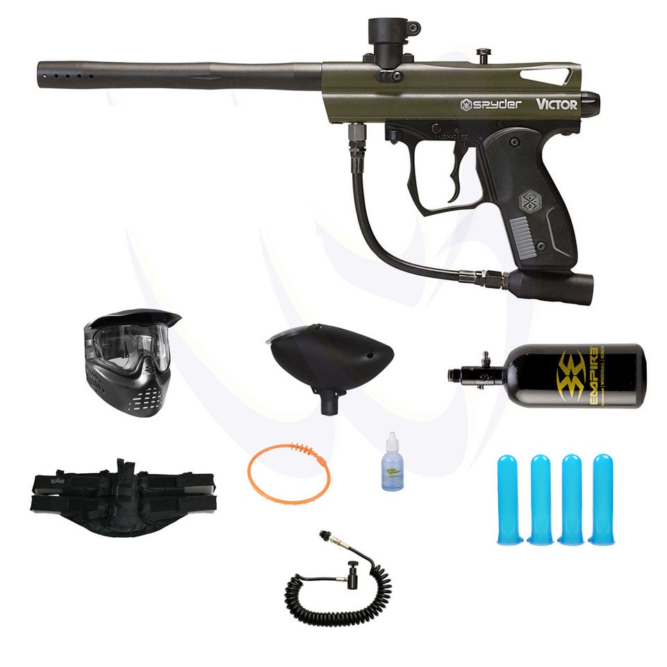 Kingman 2012 Spyder Victor Paintball Marker   Olive HPA N2 Mega Combo 