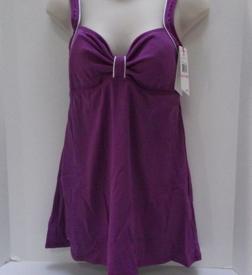 NEW SPEEDO Violet Pink Swimdress 1 piece SWIMSUIT DRESS Swimwear NWT 