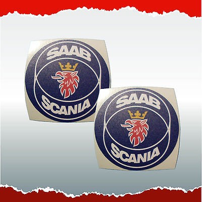 Newly listed 2x SAAB SCANIA VINYL DECALS STICKERS CAR EMBLEM