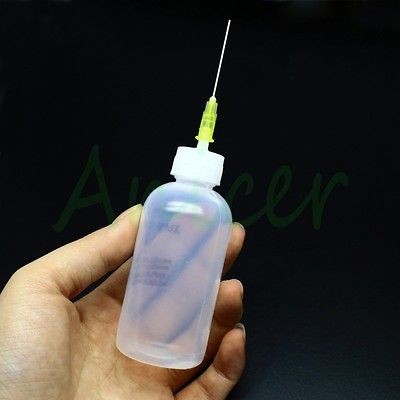 Solder Soldering Repair Liquid Flux Funnel Plastic Empty Bottle