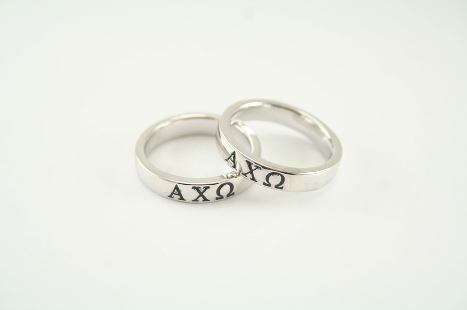 Alpha Chi Omega sterling silver ring with enamel CUTE & NEW