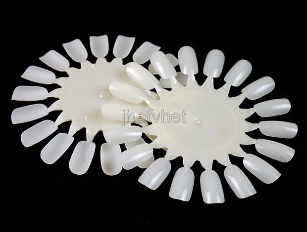 10 Pcs False Nail Art Acrylic Display Tips Practice DIY Tool Wheel 