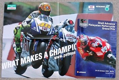   PROGRAM MALAYSIA 2009 ROSSI LORENZO SIMONCELLI STONER MINT CONDITION