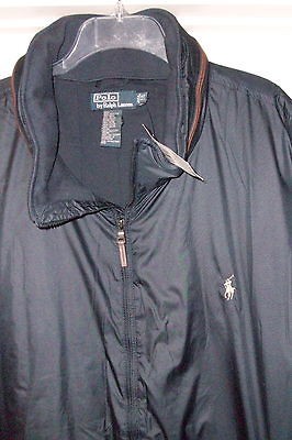 NWT POLO RALPH LAUREN STRATFORD WINDBREAKER JACKET HIDDEN HOOD BLUE 