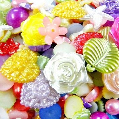   Mix Pearl Flatback Scrapbooking Card Hair Bow Craft Supplies Fancy