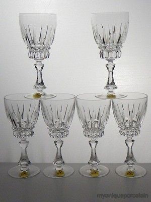 nachtmann cut lead crystal astra wine glass set 6pc box