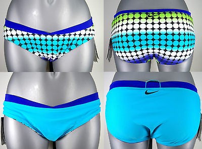   NIKE Reversible Polka Dot/Solid Low Rise Brief Bikini BOTTOM ONLY $40