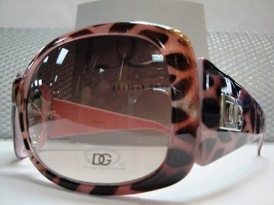 NEW LADIES TRENDY FASHION LEOPARD CHEETAH PINK DG SUN GLASSES SHADES 