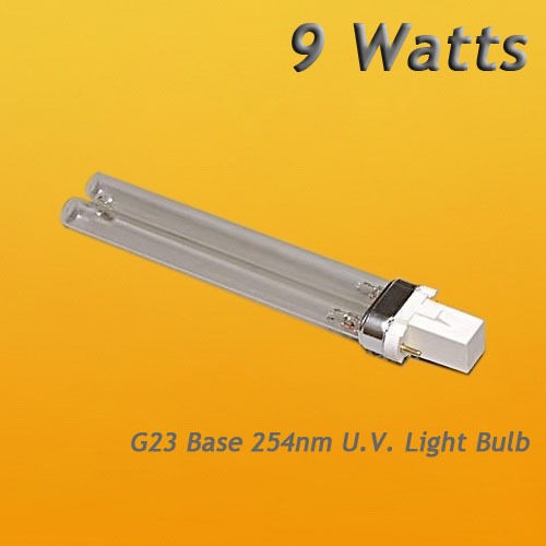 watt germicidal uv bulb g23 base 9w tetra coralife