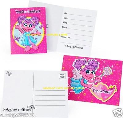 abby cadabby combo invitations thank you cards new time left