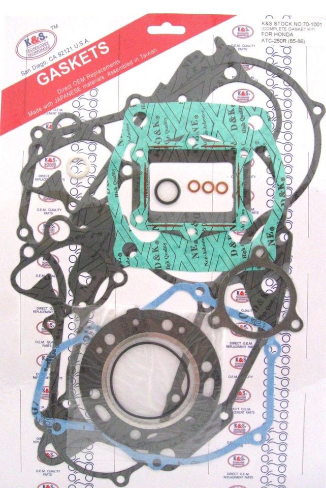 Complete K&S Gasket Kit Honda ATC250R 1985 1986 Overhaul Your Entire 