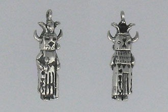 sterling silver 3 d buffalo kachina doll charm new one