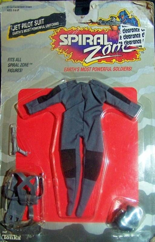 VINTAGE TONKA SPIRAL ZONE JET PILOT SUIT UNIFORM ACTION FIGURE DOLL 