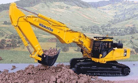 komatsu pc450lc hydraulic excavator on metal tracks 