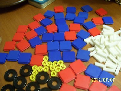   TUPPERWARE TUPPERTOYS BUILD O FUN RED AND BLUE BUILDING TOY BLOCKS