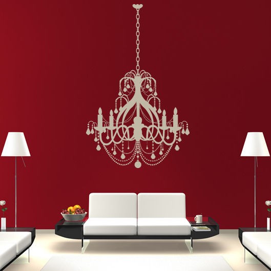   Chandelier Candle Old Fashioned Wall Stickers Wall Art Decal Transfers