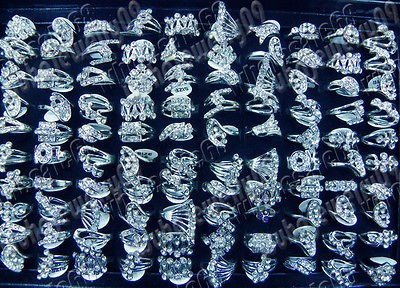 HOT Wholesale lot 20pcs Mixed alloy Rhinestone new arrive silver 