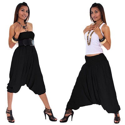 Baggy Genie Harem Aladdin Yoga Pants/Jumpsuit Fits 2XS/XS/S/M/L + more 