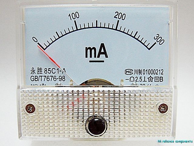 dc 0 300ma 300ma panel meter milliamp ampere ammeter 85c1