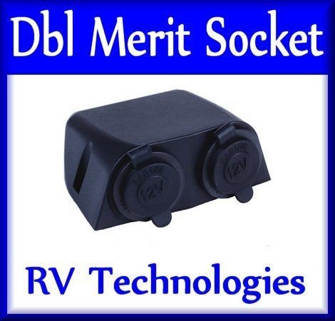   DOUBLE MERIT (HELLA) DC POWER SOCKETS 4X4 CARAVAN CAMPER RV POD