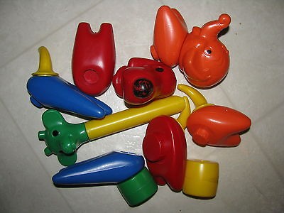 Vintage Tupperware Tuppertoy Toy Lot Animal Zoo It Elephant Giraffe 