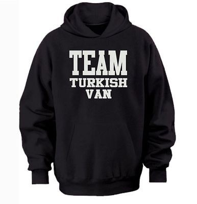 TEAM TURKISH VAN HOODIE   warm cozy top   cat and kitten pet owners 