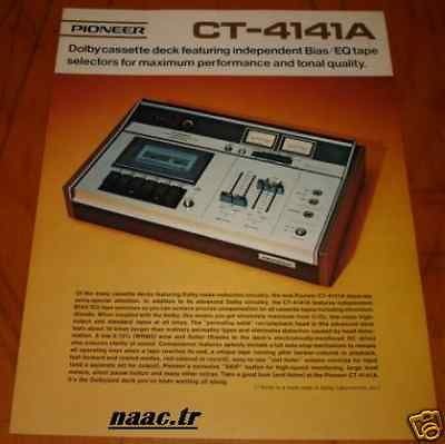 pioneer ct 4141a 4141 a orginal sales brochure from turkey