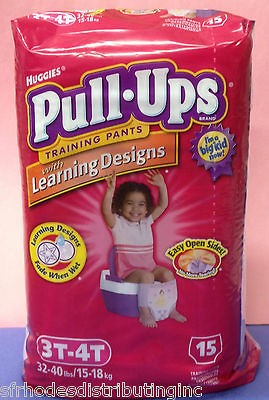   15 ct. 3T   4T Learning Design Huggies Pull Ups Girls Training Pants